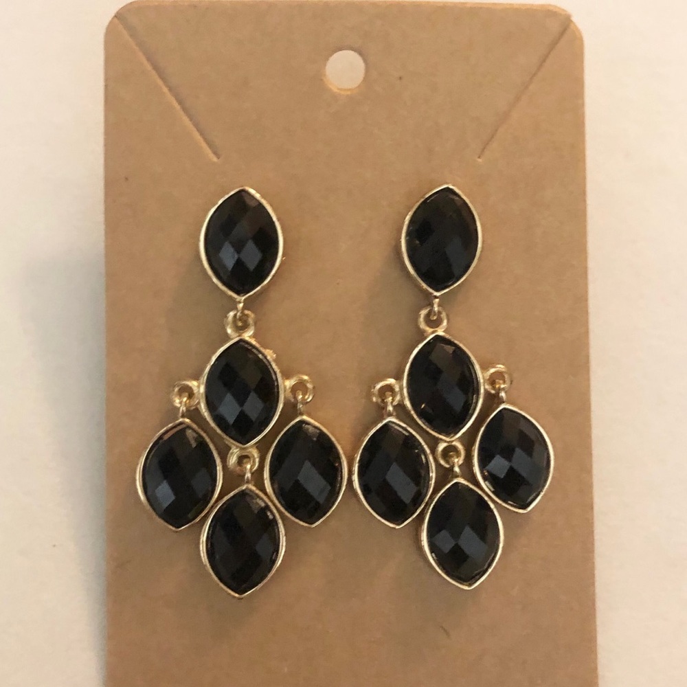 Black Chandelier Earrings